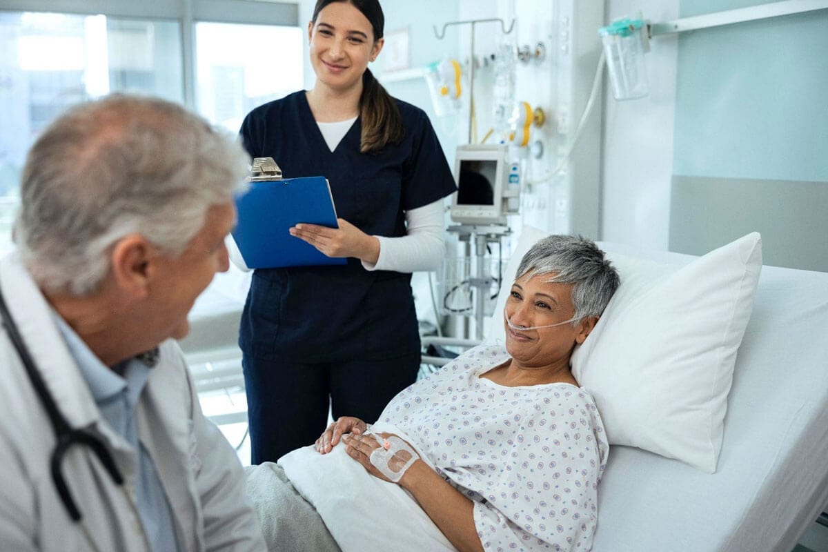 Basal dosing insulin - Doctor, patient and nurse